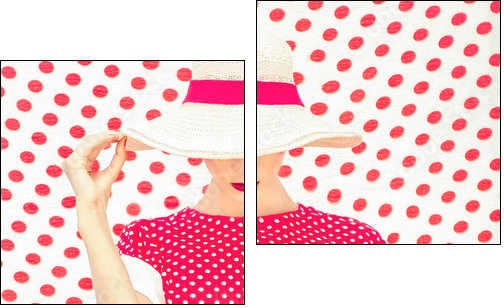 Fashion portrait of sensual retro girl  - Obraz dwuczęściowy, Dyptyk