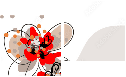 floral background  - Obraz dwuczęściowy, Dyptyk