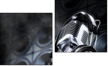 Microphone and headphones  - Obraz dwuczęściowy, Dyptyk