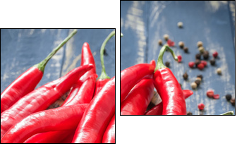 Piekielne czerwone chilli  - Obraz dwuczęściowy, Dyptyk