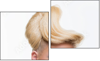 Girl with fancy hairstyle and makeup  - Obraz dwuczęściowy, Dyptyk