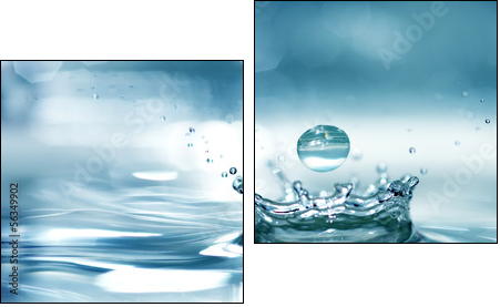 Splash water  - Obraz dwuczęściowy, Dyptyk