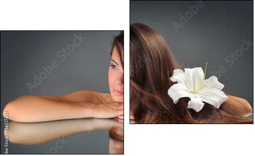 beautiful woman  - Obraz dwuczęściowy, Dyptyk