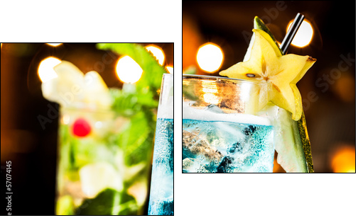 Party Cocktail  - Obraz dwuczęściowy, Dyptyk