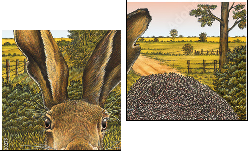Hase und Ingel.Der Wettlauf  - Obraz dwuczęściowy, Dyptyk
