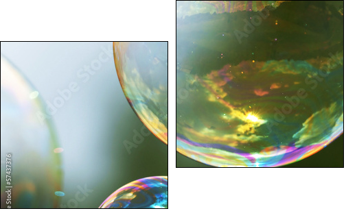 Soap bubble  - Obraz dwuczęściowy, Dyptyk