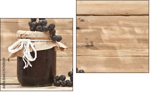 Black chokeberry jam  - Obraz dwuczęściowy, Dyptyk