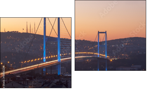 Istanbul - Bosphorus Bridge - Obraz dwuczęściowy, Dyptyk
