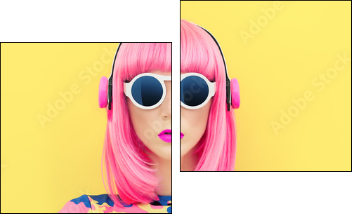 fashion music girl  - Obraz dwuczęściowy, Dyptyk