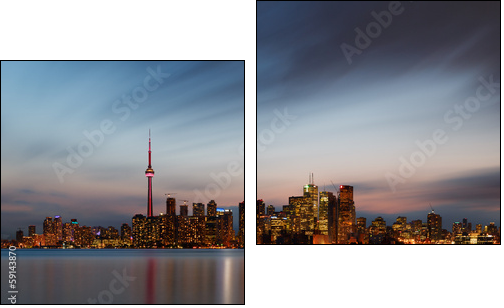 Toronto skyline, Canada  - Obraz dwuczęściowy, Dyptyk