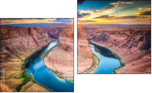 Horseshoe Bend, Grand Canyon  - Obraz dwuczęściowy, Dyptyk