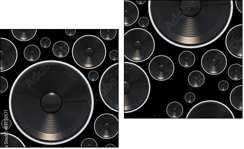 Loud Speakers Background  - Obraz dwuczęściowy, Dyptyk