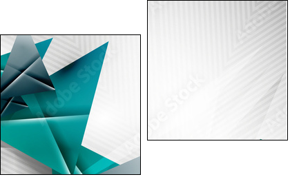 Geometric shape abstract triangle background  - Obraz dwuczęściowy, Dyptyk