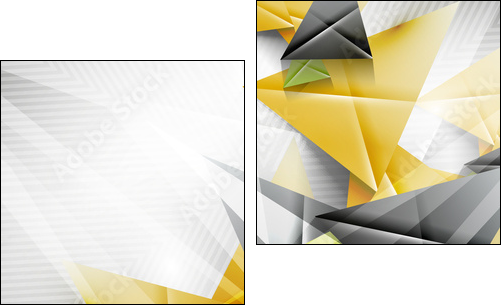 Geometric shape abstract triangle background  - Obraz dwuczęściowy, Dyptyk