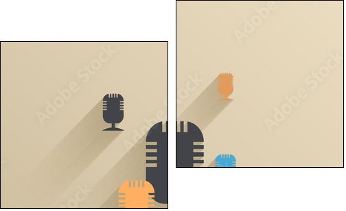 Vector creative flat ui icon background. Eps 10  - Obraz dwuczęściowy, Dyptyk