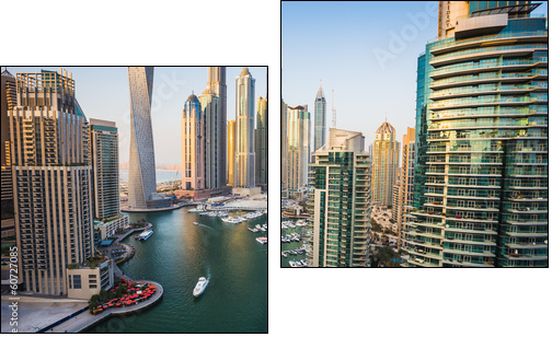Dubai Marina. UAE  - Obraz dwuczęściowy, Dyptyk