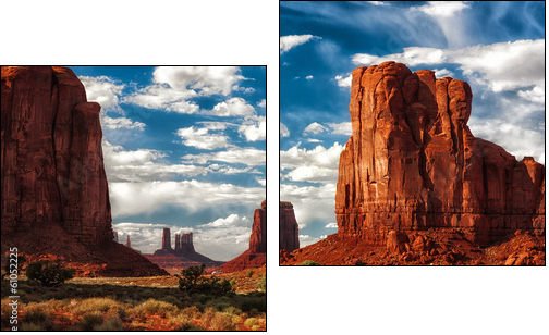 Monument Valley  - Obraz dwuczęściowy, Dyptyk