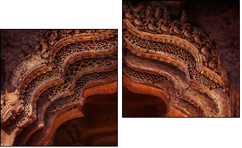 Old temple in India  - Obraz dwuczęściowy, Dyptyk
