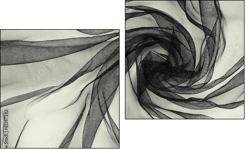 Black tulle background  - Obraz dwuczęściowy, Dyptyk