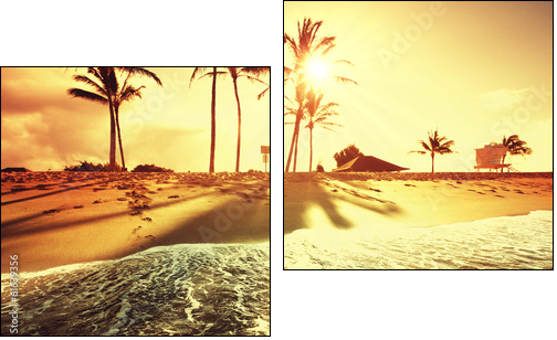 Tropical beach  - Obraz dwuczęściowy, Dyptyk