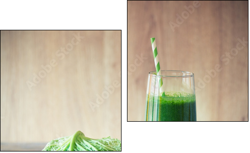 Kale smoothie  - Obraz dwuczęściowy, Dyptyk