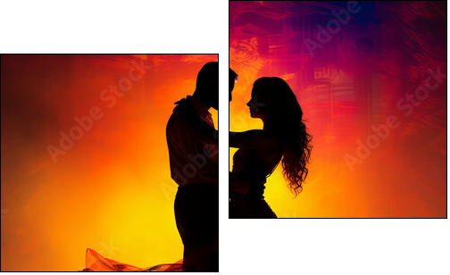 Tango – portret pary - Obraz dwuczęściowy, Dyptyk