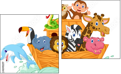 Noah's Ark cartoon  - Obraz dwuczęściowy, Dyptyk