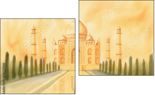 Taj Mahal India  - Obraz dwuczęściowy, Dyptyk