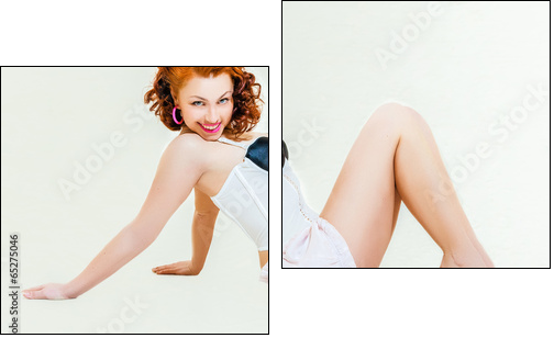 Pin-up girl. American style  - Obraz dwuczęściowy, Dyptyk