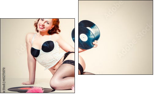 Pin-up girl. American style  - Obraz dwuczęściowy, Dyptyk