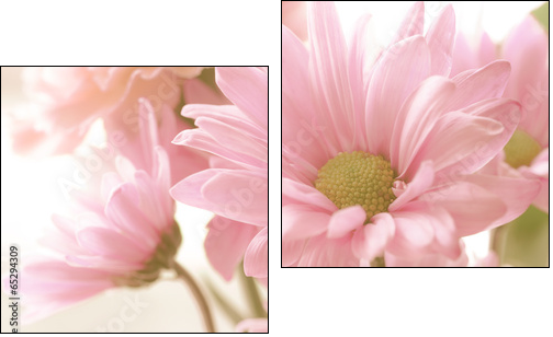 Soft tone floral bouquet  - Obraz dwuczęściowy, Dyptyk
