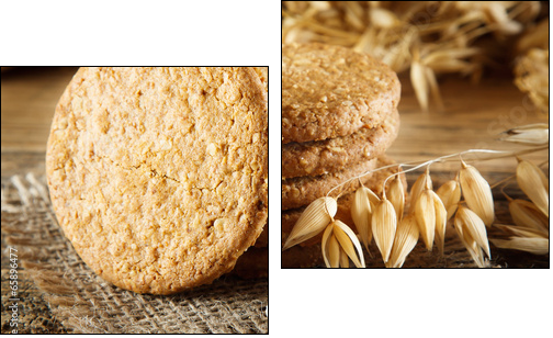Oatmeal cookie  - Obraz dwuczęściowy, Dyptyk