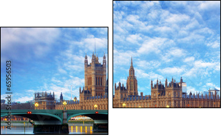 Rzut oka na panoramę Londynu - Obraz dwuczęściowy, Dyptyk