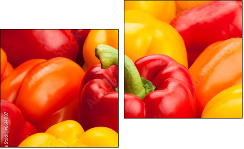 bell peppers  - Obraz dwuczęściowy, Dyptyk