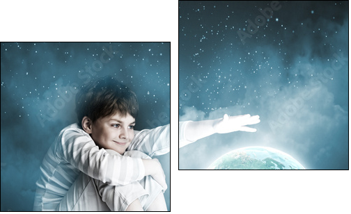 Night dreaming  - Obraz dwuczęściowy, Dyptyk