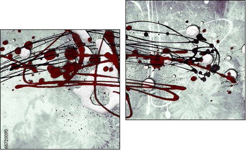 Grunge textured abstract background - collage  - Obraz dwuczęściowy, Dyptyk