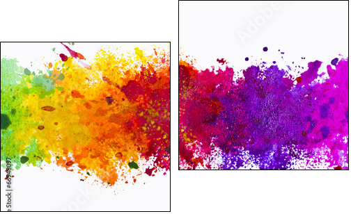 Abstract artistic watercolor splash background  - Obraz dwuczęściowy, Dyptyk