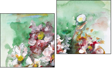 Fantastic summer bouquet  - Obraz dwuczęściowy, Dyptyk