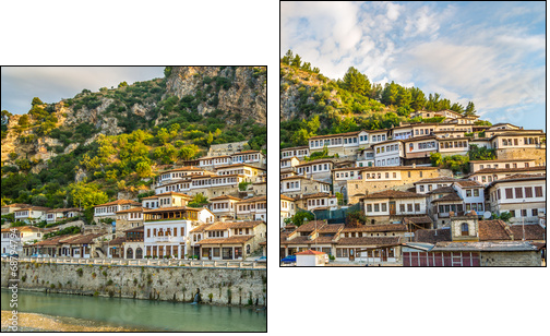 View at old city of Berat  - Obraz dwuczęściowy, Dyptyk