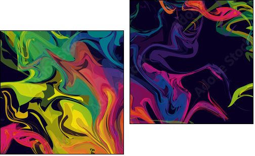Seamless Background Colorful Stains of Paint  - Obraz dwuczęściowy, Dyptyk