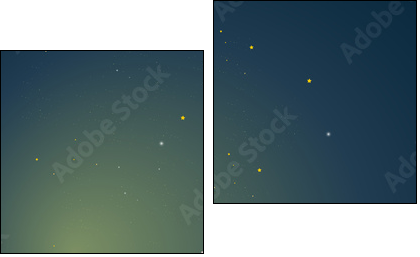 Night view  - Obraz dwuczęściowy, Dyptyk