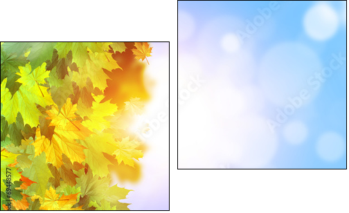 Autumn leaves  - Obraz dwuczęściowy, Dyptyk