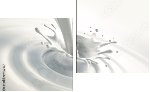 Milch-Splash  - Obraz dwuczęściowy, Dyptyk