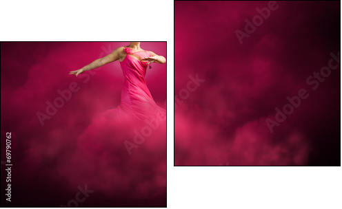 Jumping woman  - Obraz dwuczęściowy, Dyptyk