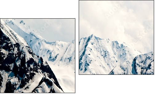 Mountainous landscape in Switzerland.  - Obraz dwuczęściowy, Dyptyk