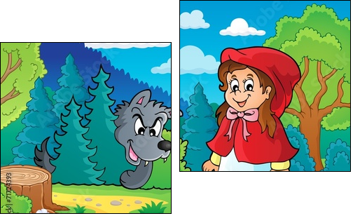 Fairy tale theme image 1  - Obraz dwuczęściowy, Dyptyk
