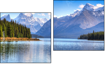 Maligne Lake  - Obraz dwuczęściowy, Dyptyk
