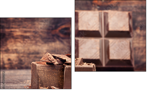 dark chocolate  - Obraz dwuczęściowy, Dyptyk