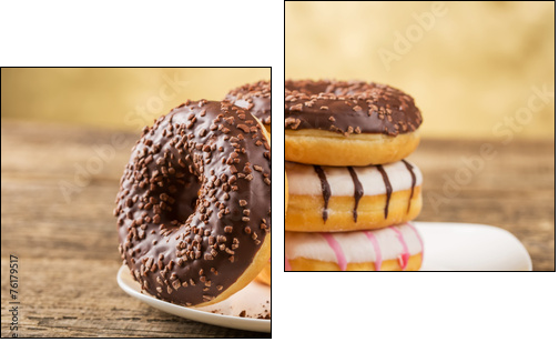 sweet donut  - Obraz dwuczęściowy, Dyptyk
