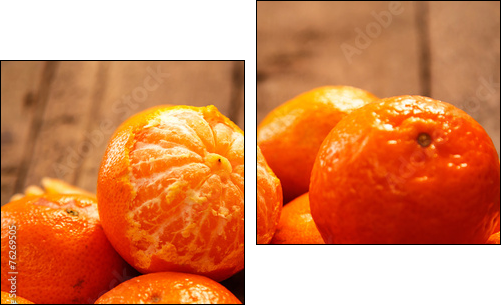 Fresh and sweet manadrins  - Obraz dwuczęściowy, Dyptyk